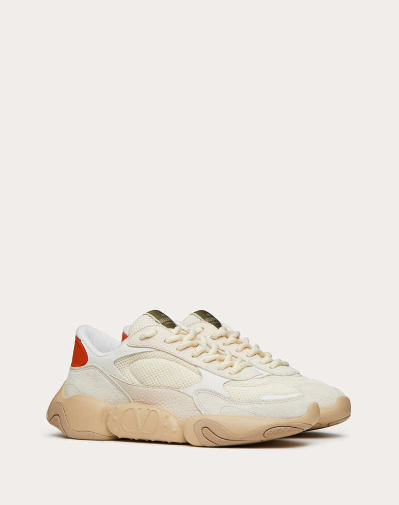 VALENTINO GARAVANI BUBBLEBACK MESH AND SUEDE SNEAKER 2