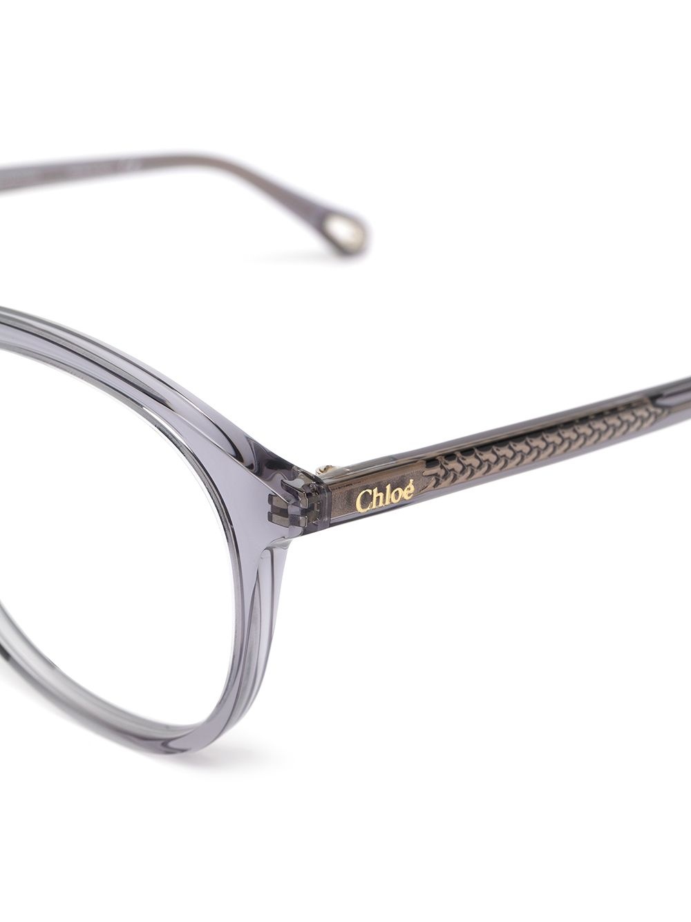 rounded transparent glasses - 3