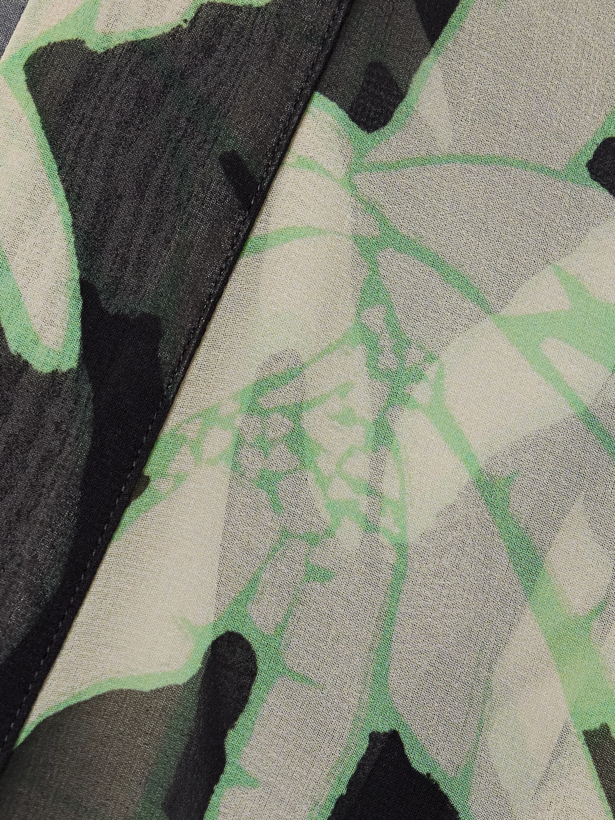 The Passing Storm Printed Recycled-georgette Robe - 5