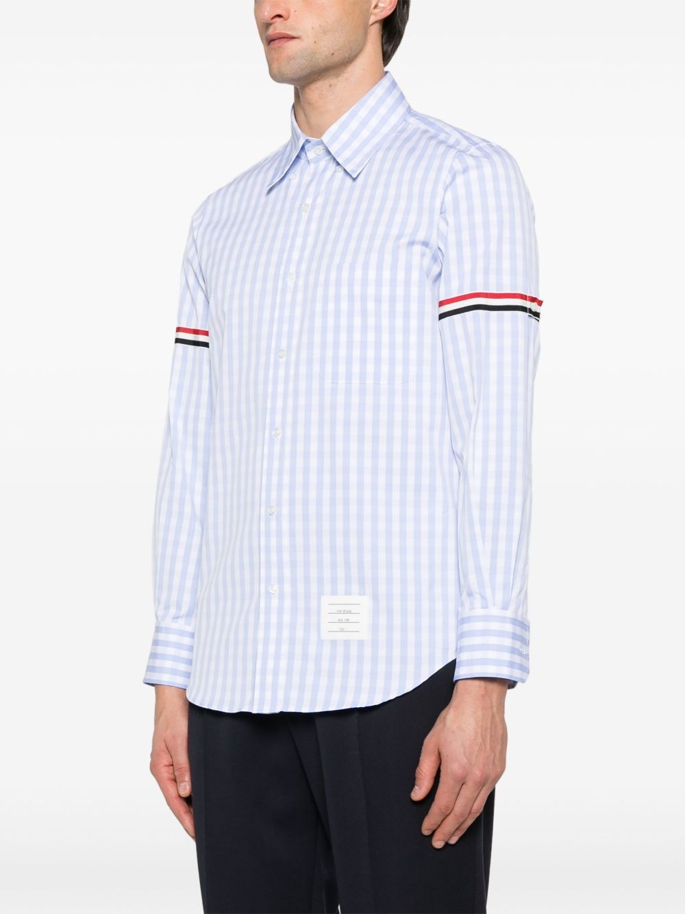 gingham-check poplin shirt - 3