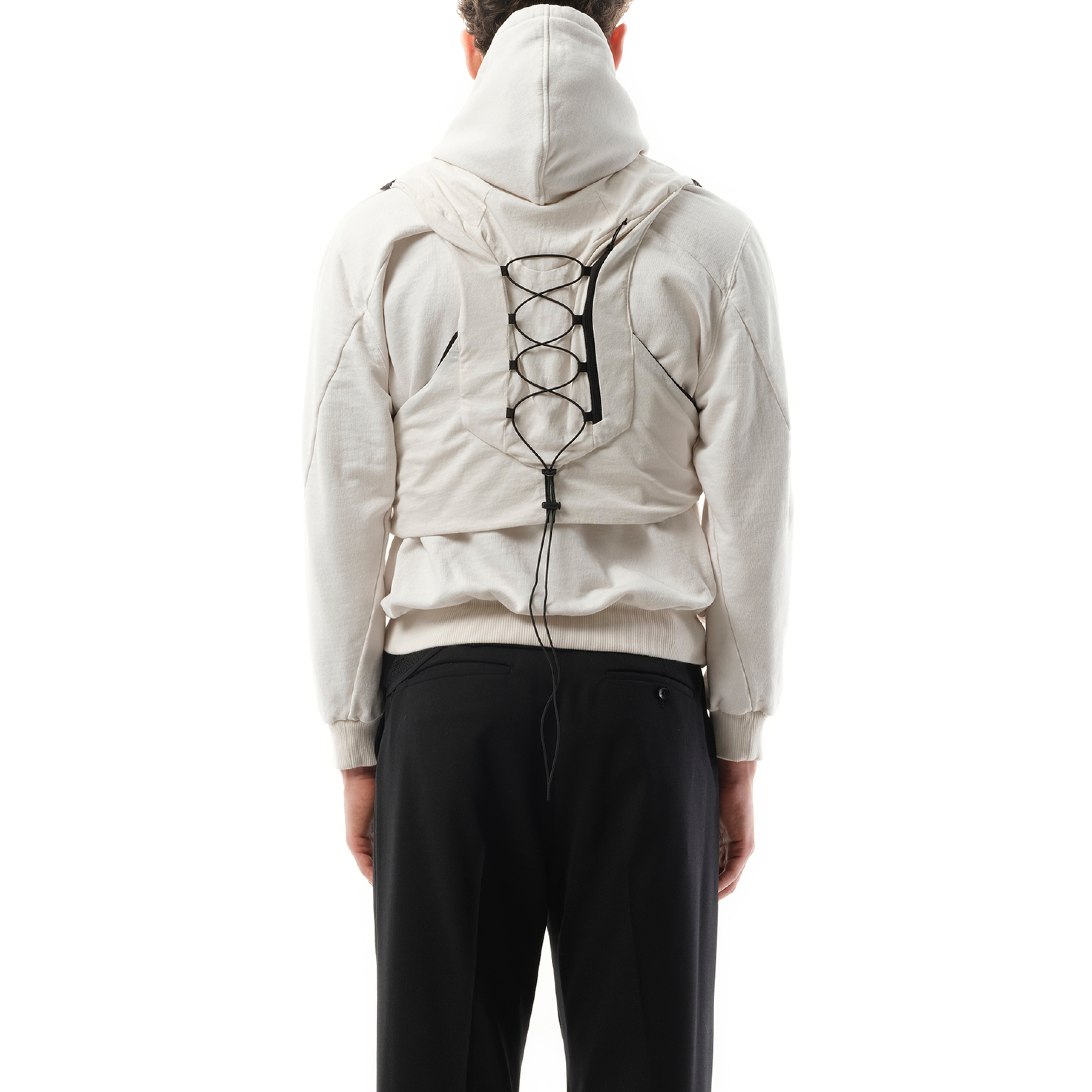 Trail Vest Hoodie in White - 6