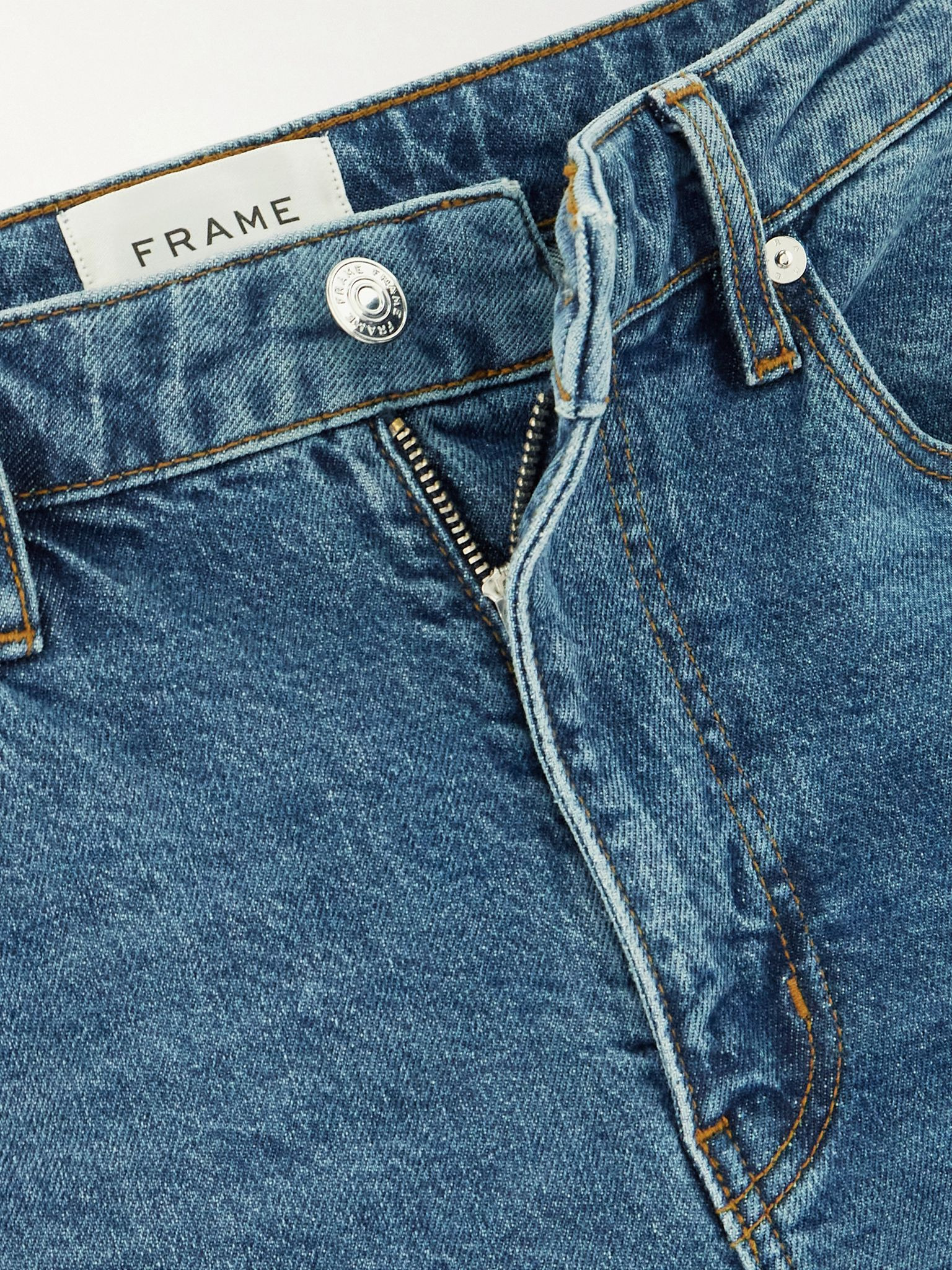 The Ruler Crop frayed high-rise slim-leg jeans Dark denim - 5