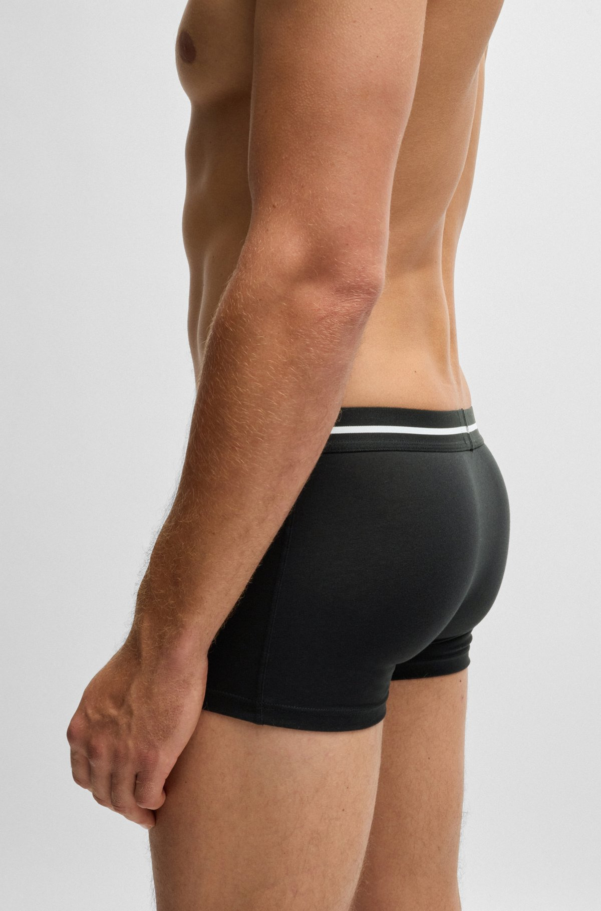 THREE-PACK OF STRETCH-COTTON TRUNKS WITH LOGO WAISTBANDS - 5