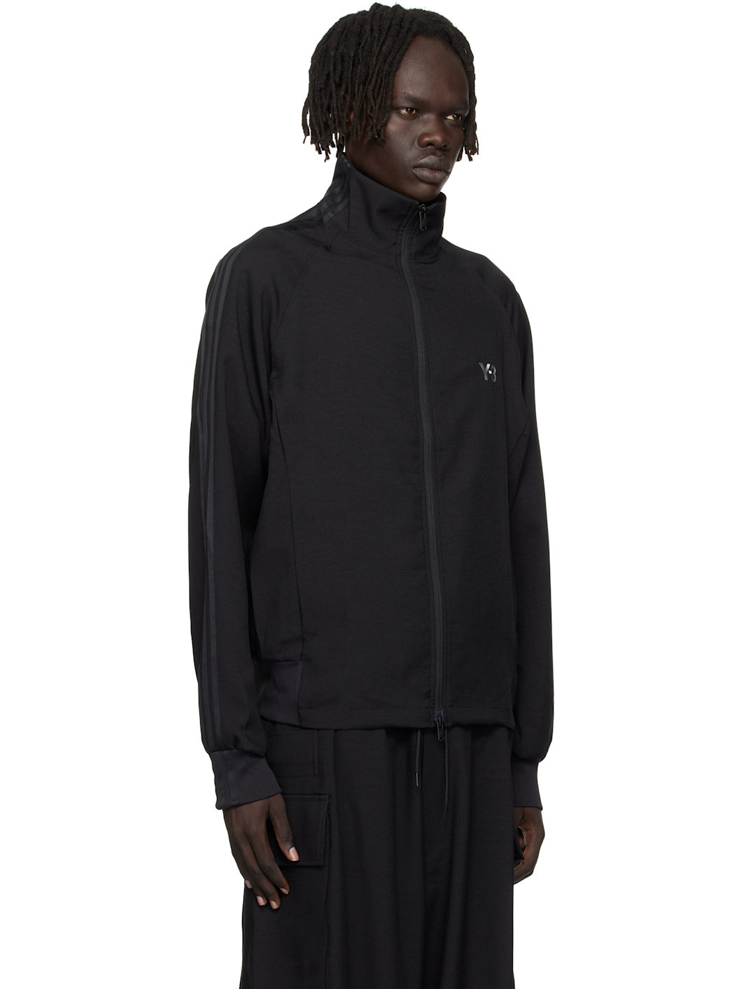 Black Sport Uniform Track Jacket - 2