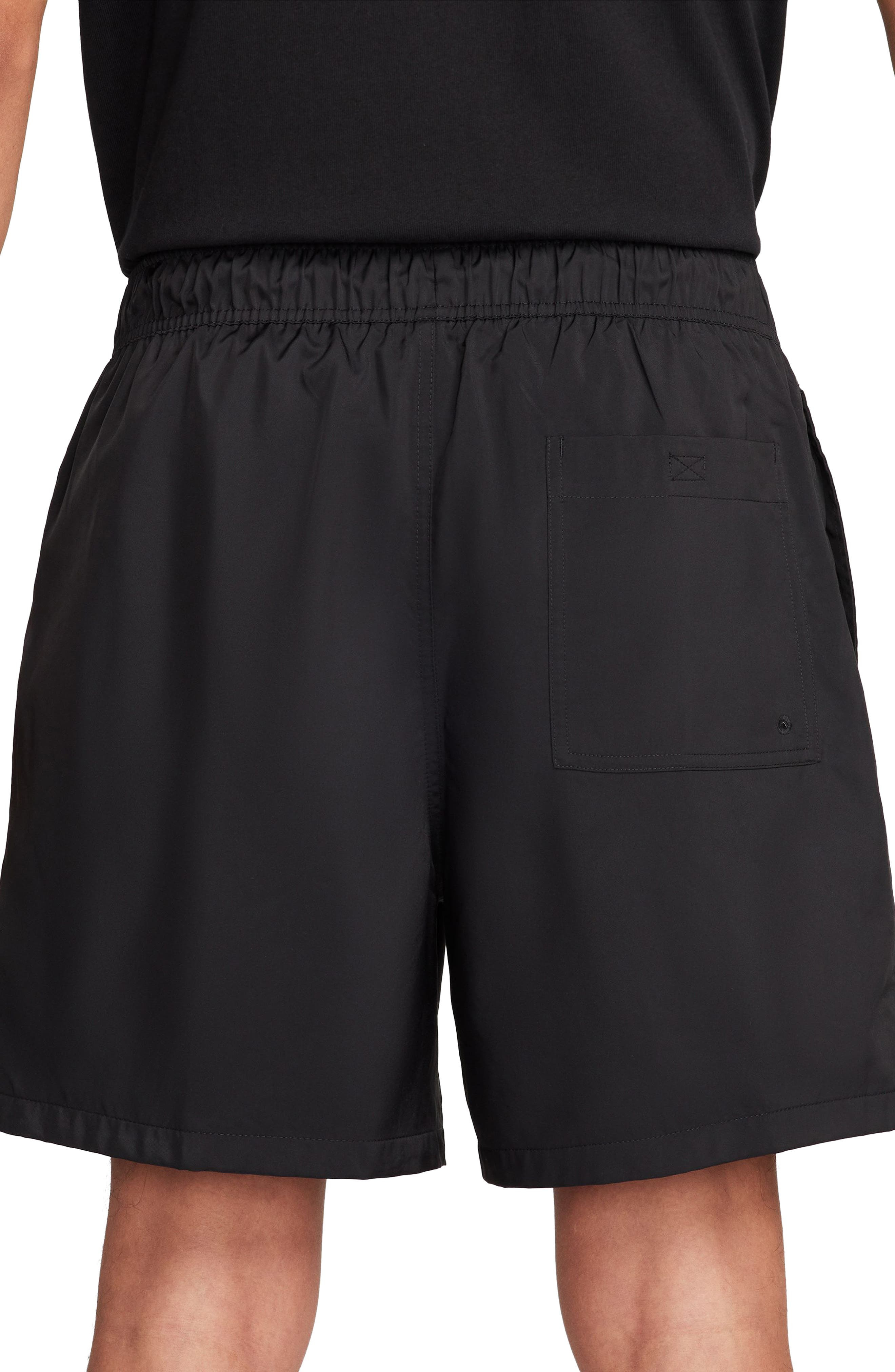 Nike Club Woven Flow Shorts in Black/White at Nordstrom - 2