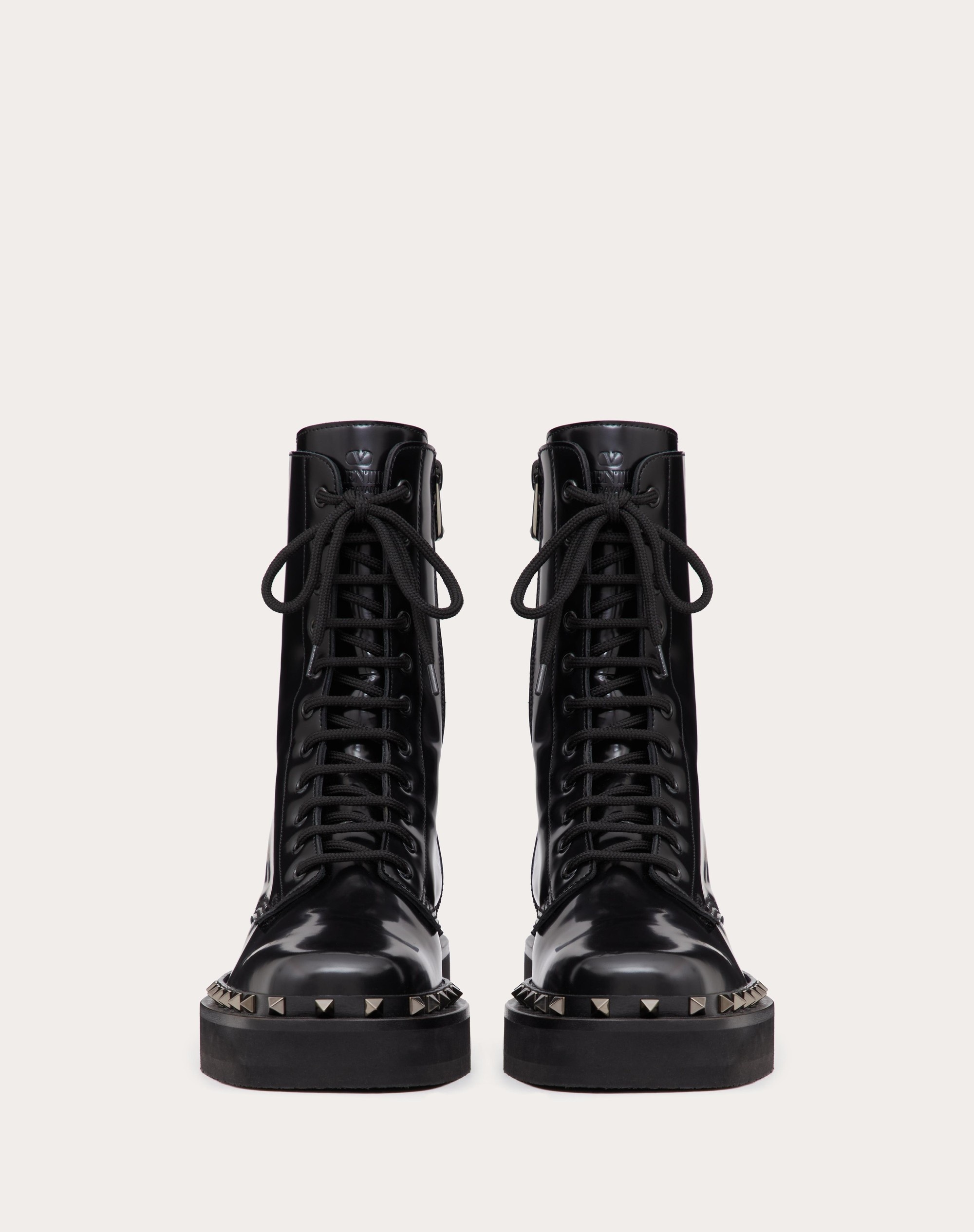 ROCKSTUD M-WAY CALFSKIN COMBAT BOOT WITH MATCHING STUDS 50MM - 4