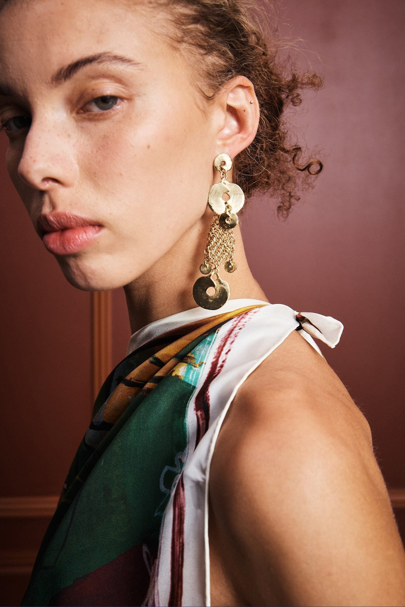 ALÉMAIS Atomic Chainmail Disc Drop Earrings outlook