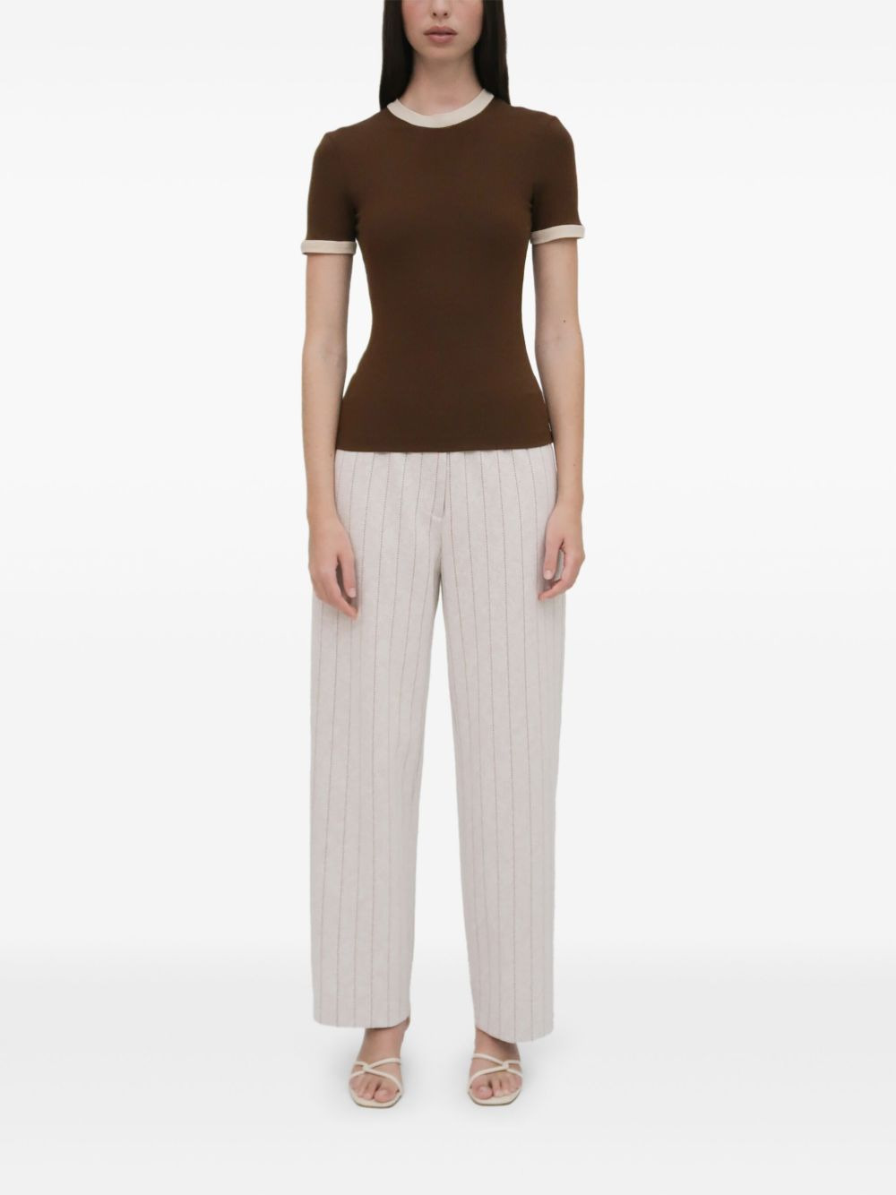 rib-knit T-shirt - 5