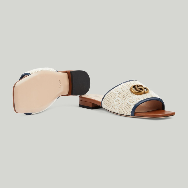 Women's slide sandal with Double G 5