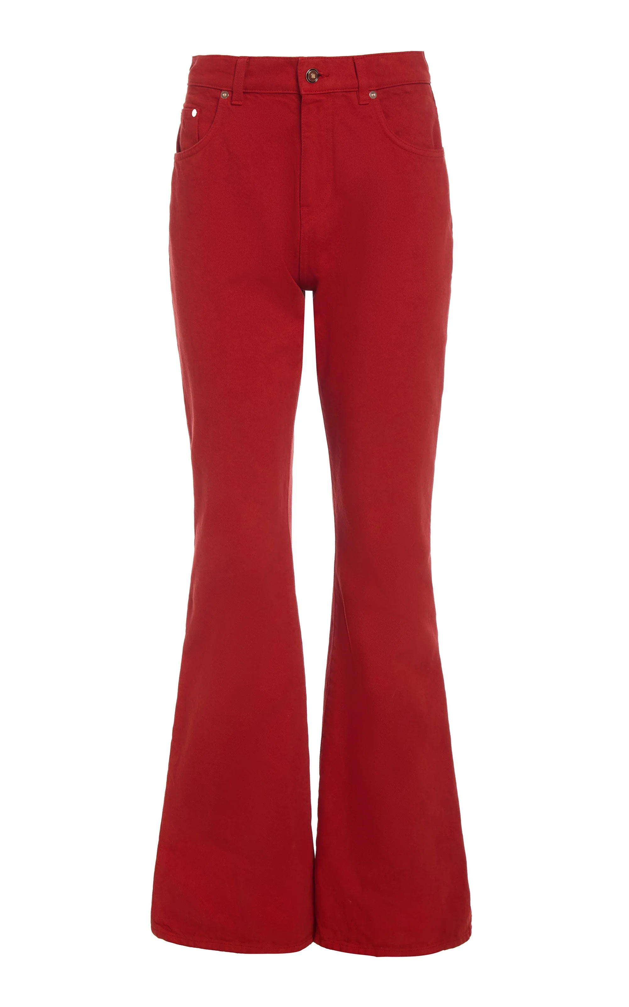 Willa Bootcut Jean in Antelope Orange Recycled Cotton Denim - 1