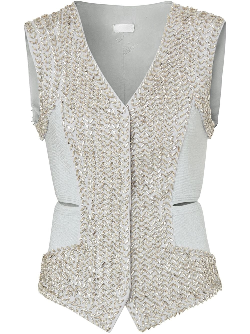 crystal-embellished waistcoat - 1