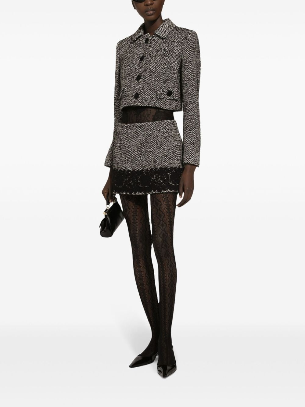 tweed cropped jacket - 2