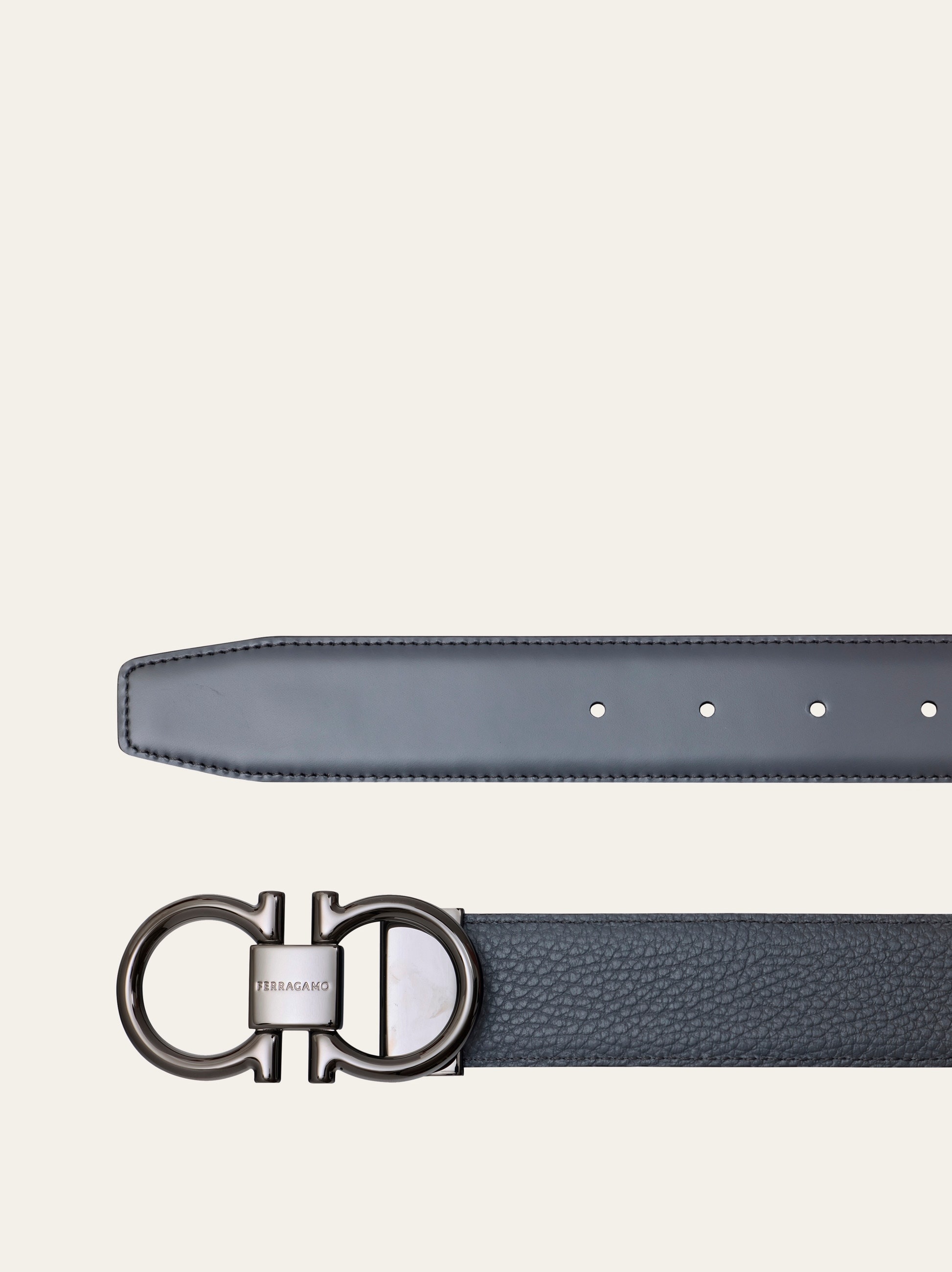 Reversible and adjustable Gancini belt - 2