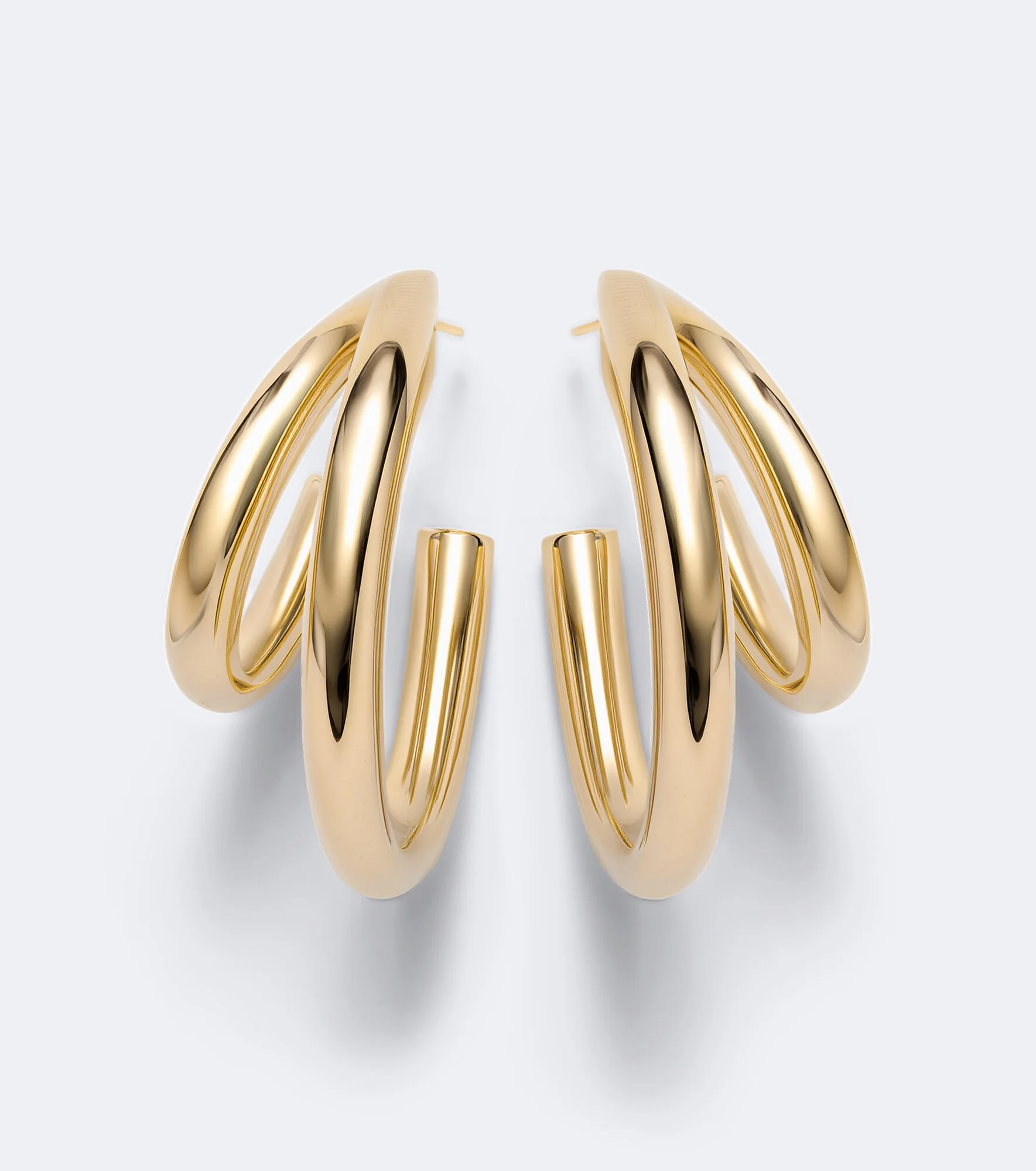 14kt gold-plated huggie earrings - 1