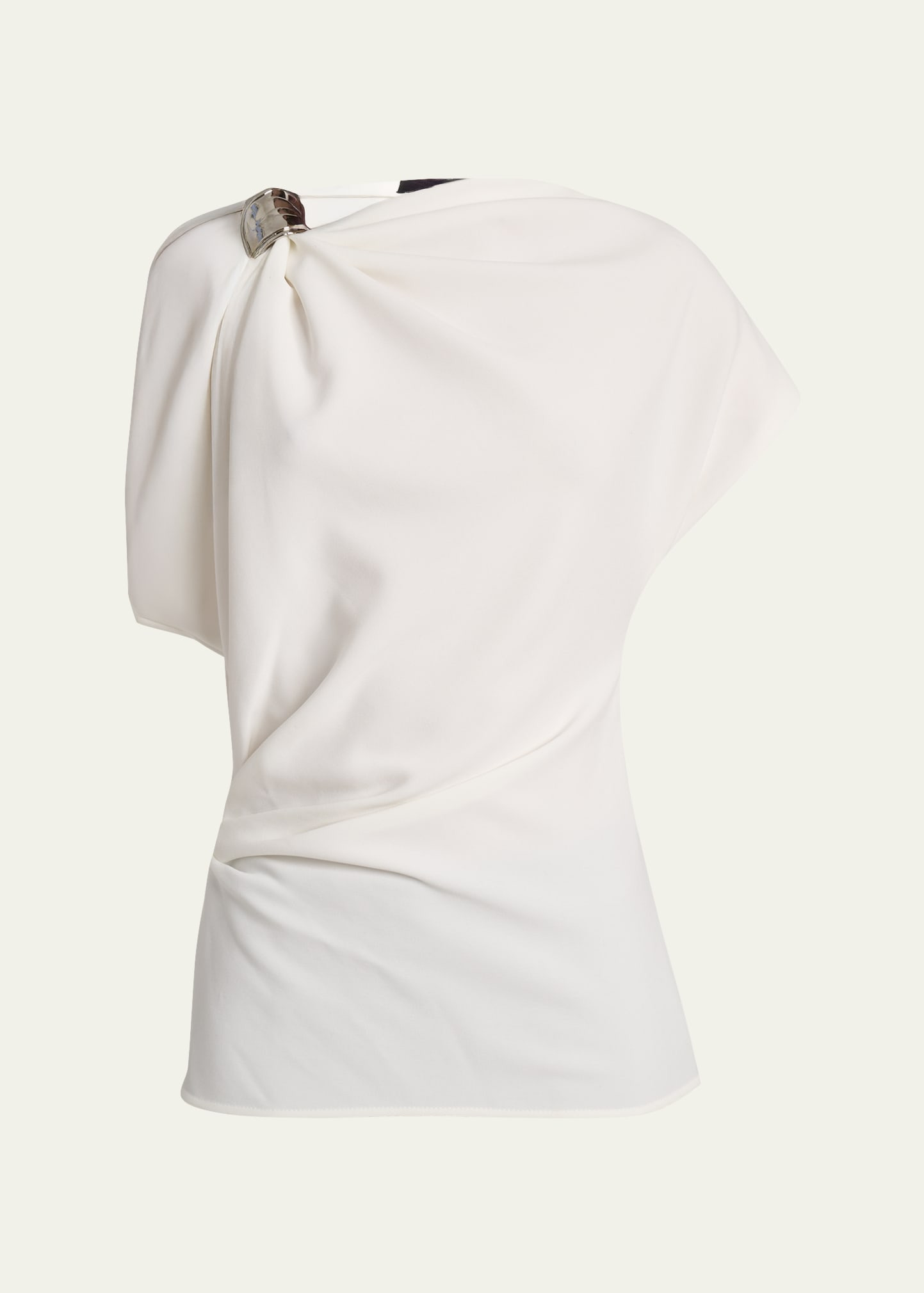 Malika Draped Short-Sleeve Top - 1