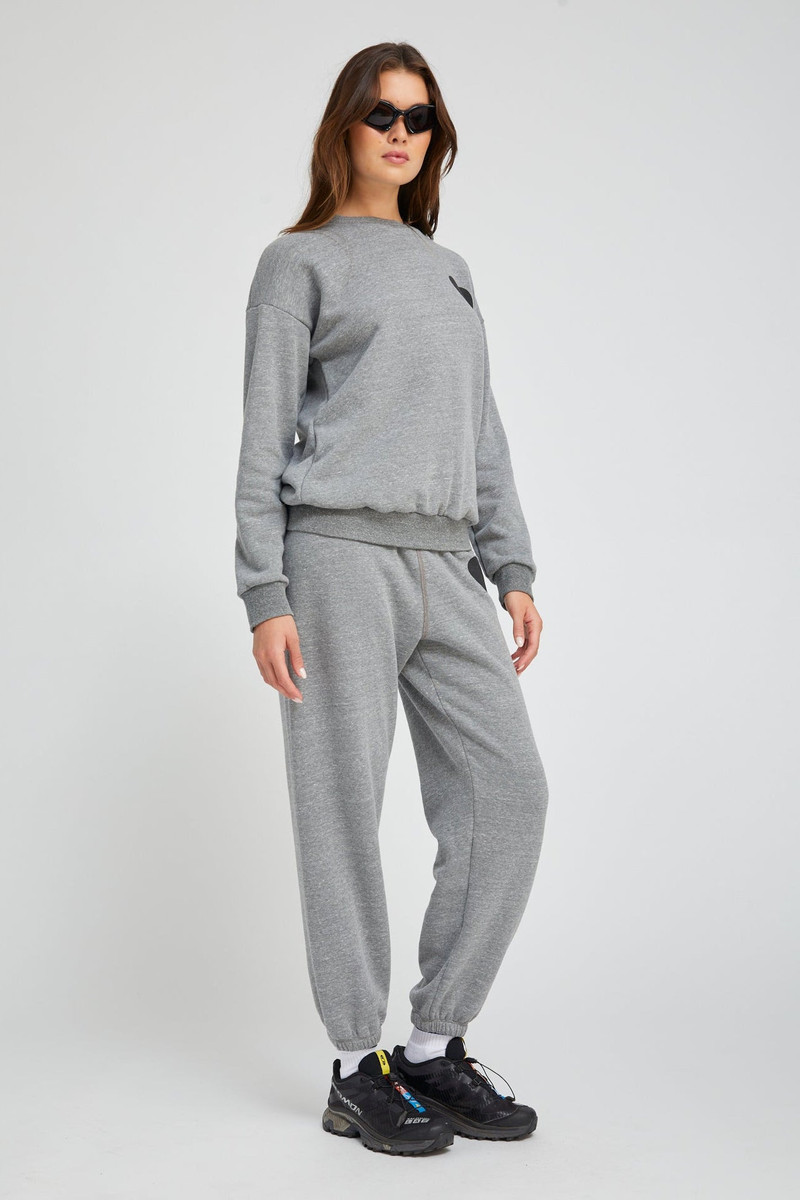 SPRWMN HEATHER GREY HEART SWEATPANTS outlook