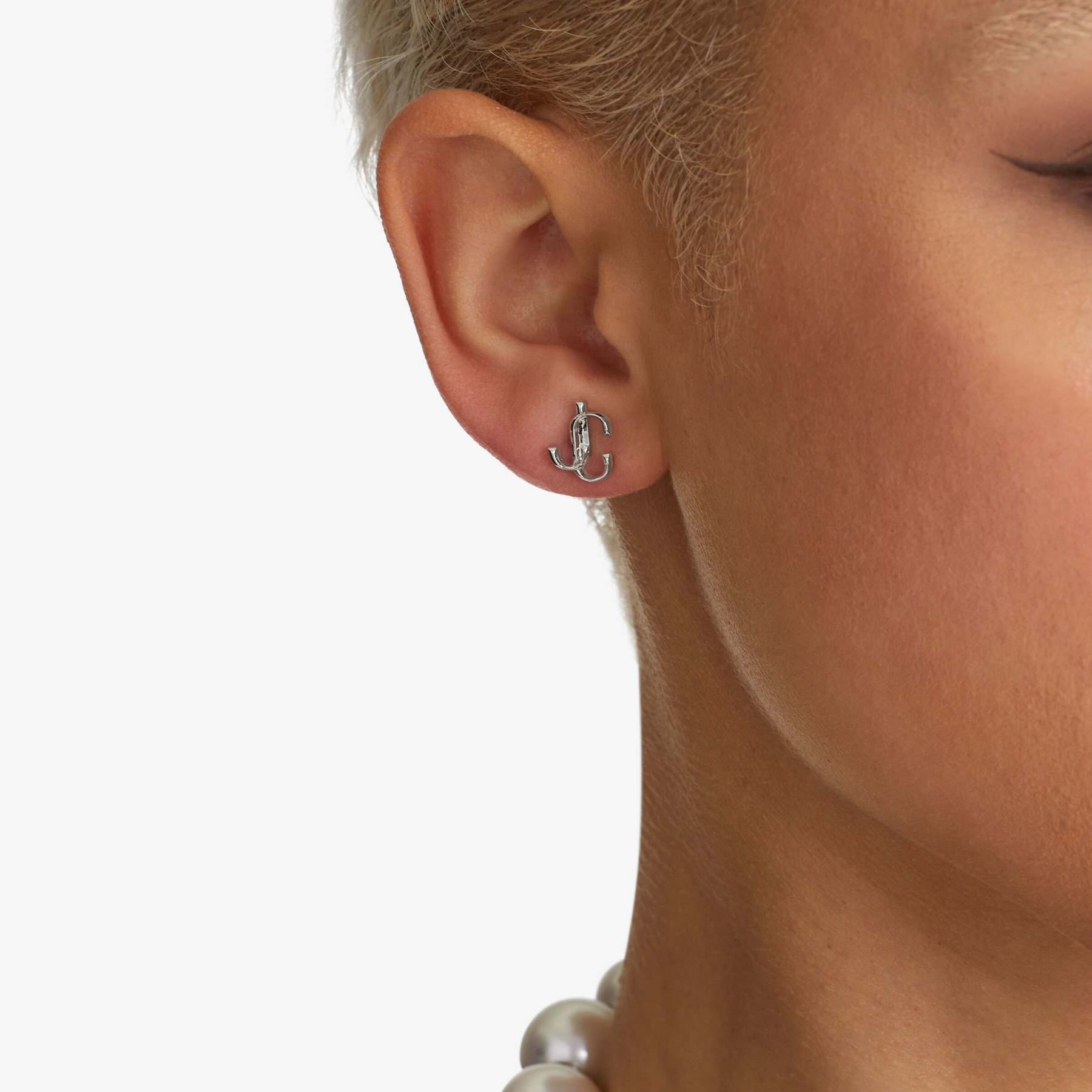 JC Mini Studs
Silver-Finish Metal JC Mini Stud Earrings - 3
