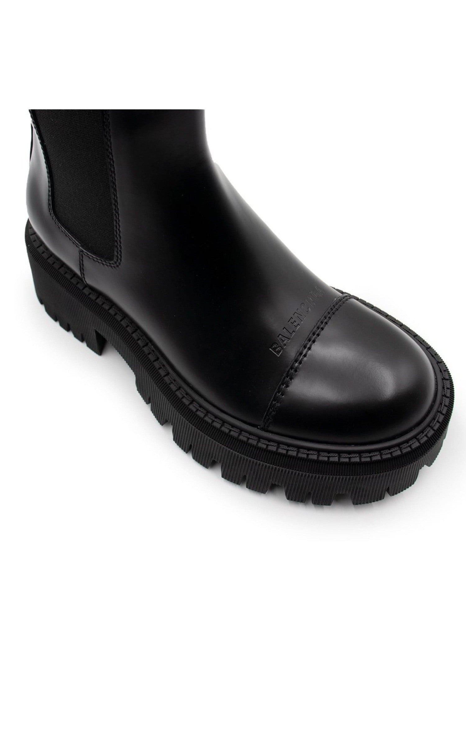 Tractor Ankle Boots in Black - 4