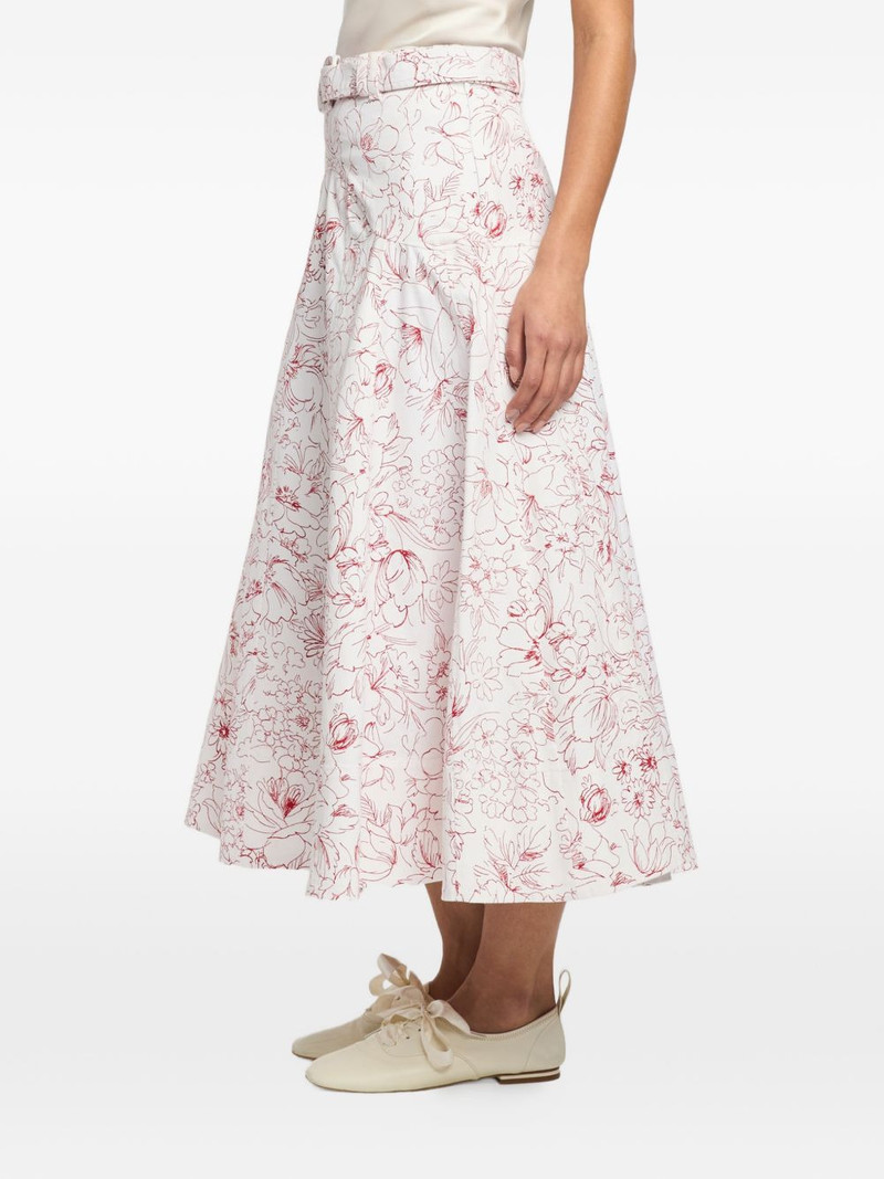 Nala floral-print belted midi skirt 3