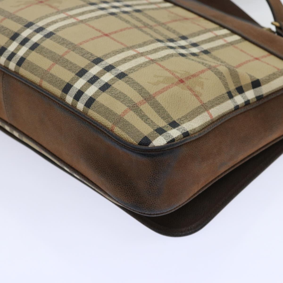 Burberry Nova Check Business Bag Pvc Leather Beige - 15