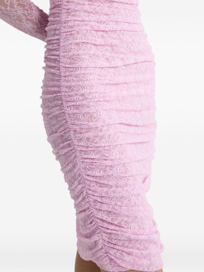 lace ruched midi dress 3