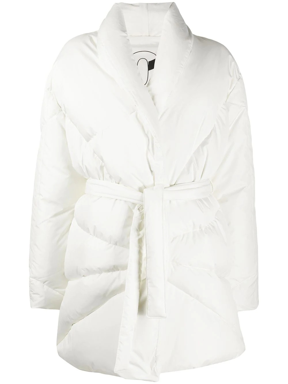 belted padded coat - 1