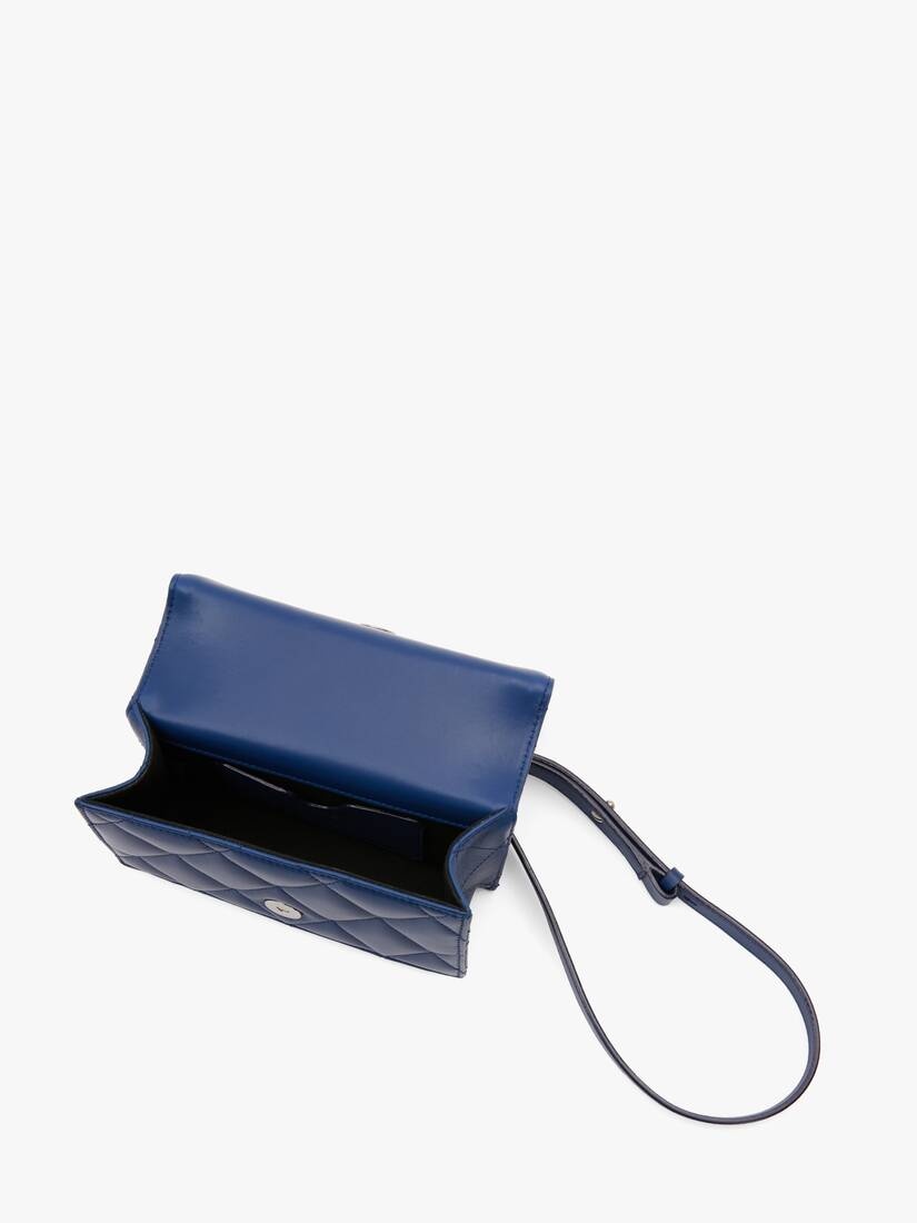 Mini Jewelled Satchel in Ink Blue - 4