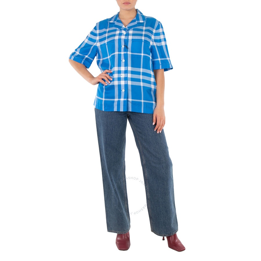 Burberry Plaid-Patterned Button-Up Shirt - 1