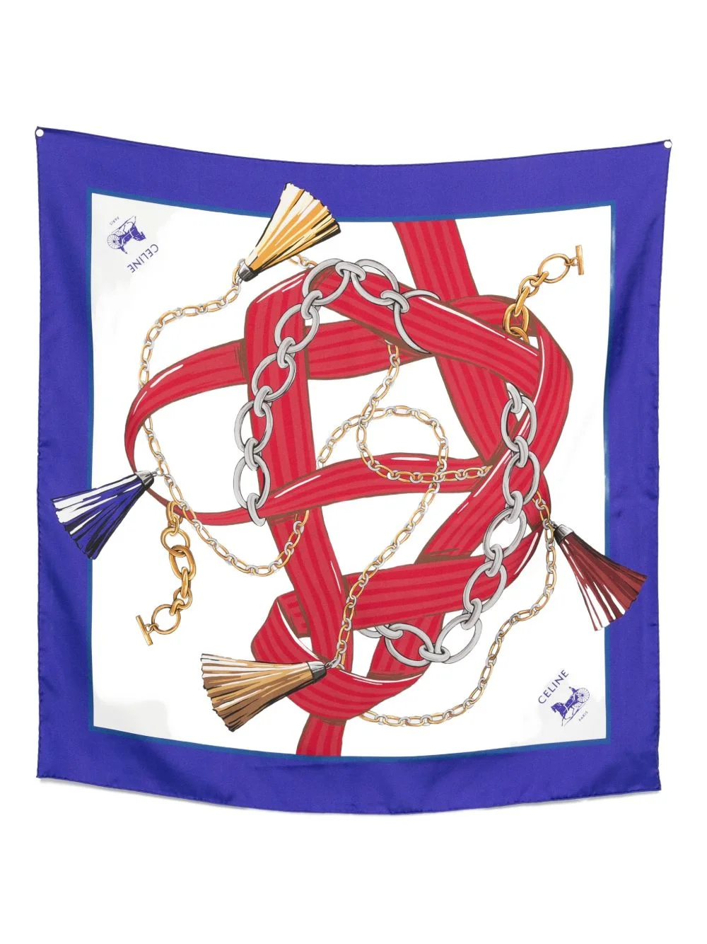 Celine Women Printed Silk Foulard - 1