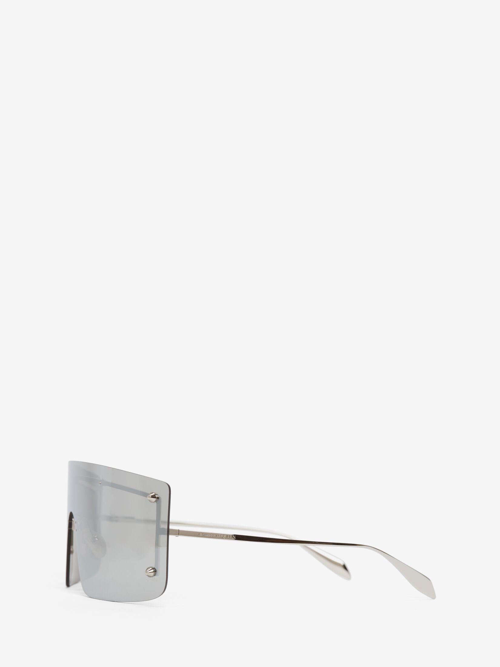 Spike Studs Mask Sunglasses in Silver - 3