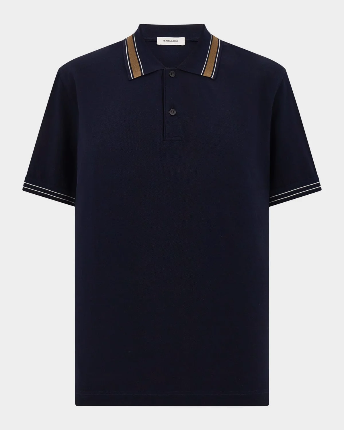 Men's Logo-Placket Pique Polo Shirt - 1