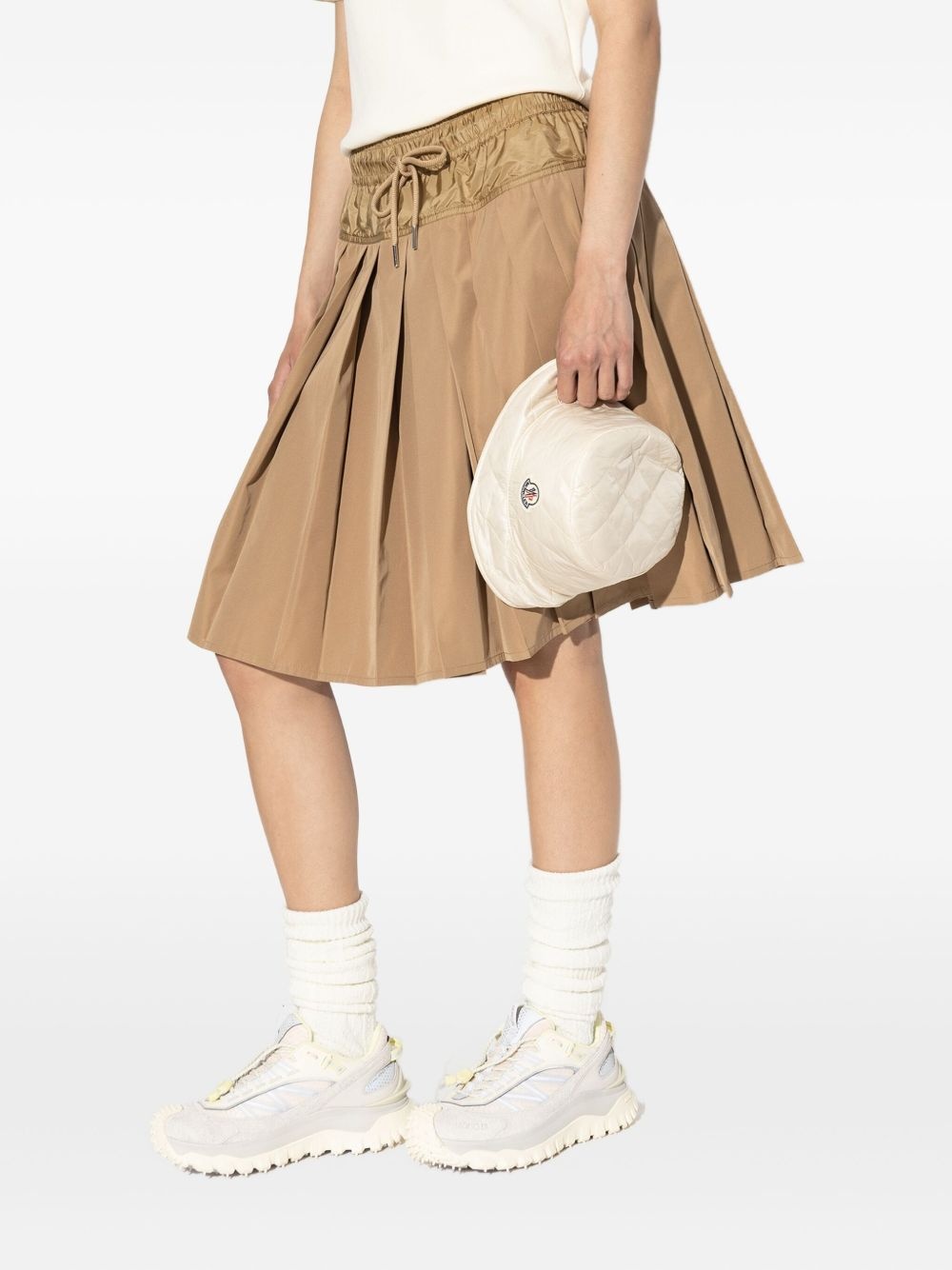drawstring-waist pleated skirt - 2