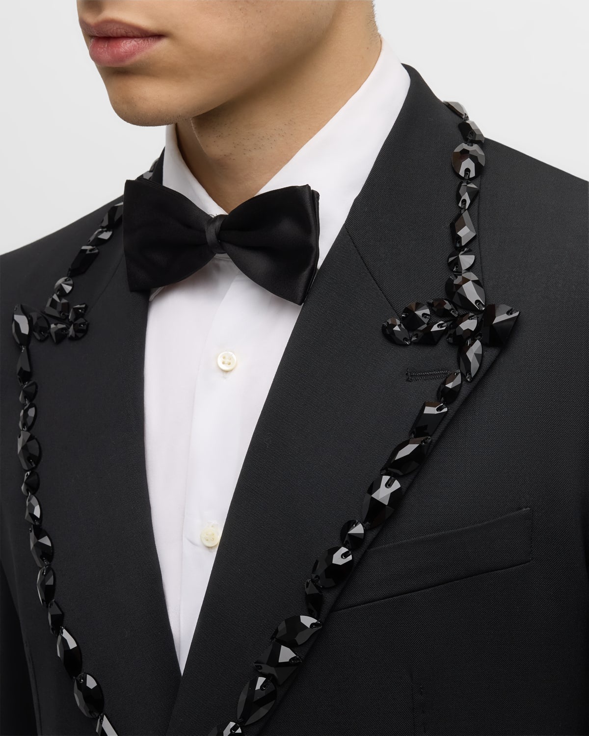 Men's Beaded Tuxedo Jacket - 2