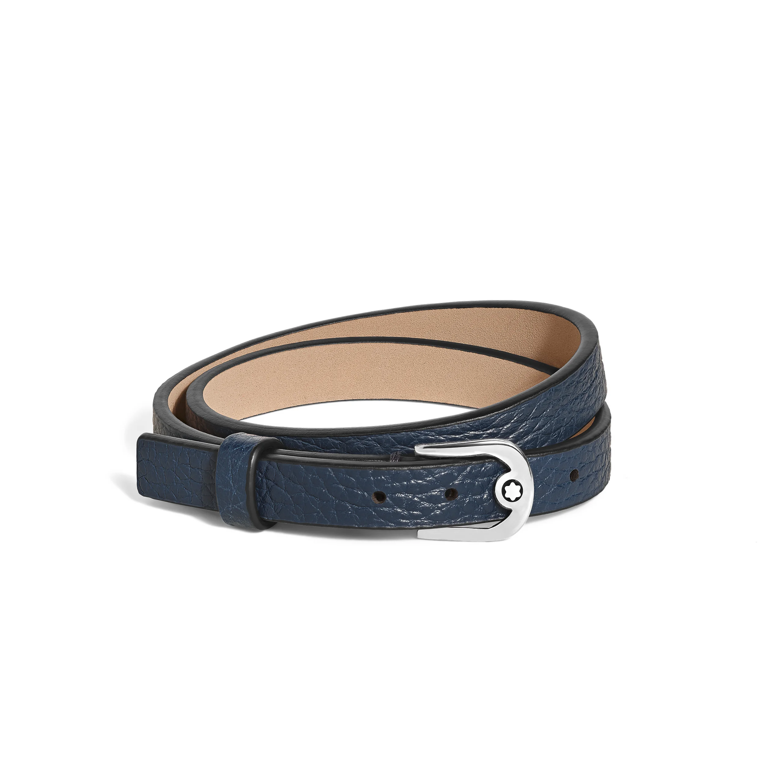 HORSESHOE BUCKLE ADJUSTABLE BRACELET IN GRAIN LEATHER - 1