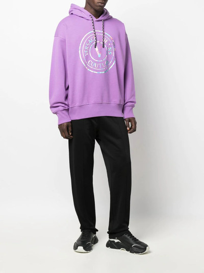 VERSACE JEANS COUTURE logo print hoodie outlook