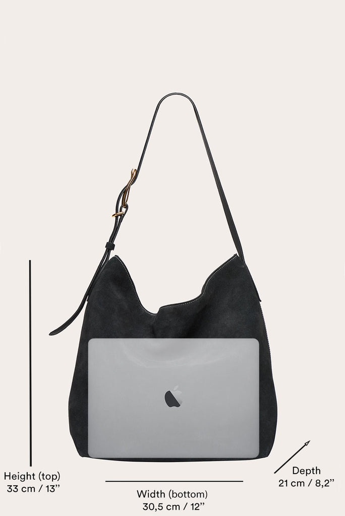 SLOUCH BUCKET BLACK SUEDE - 7