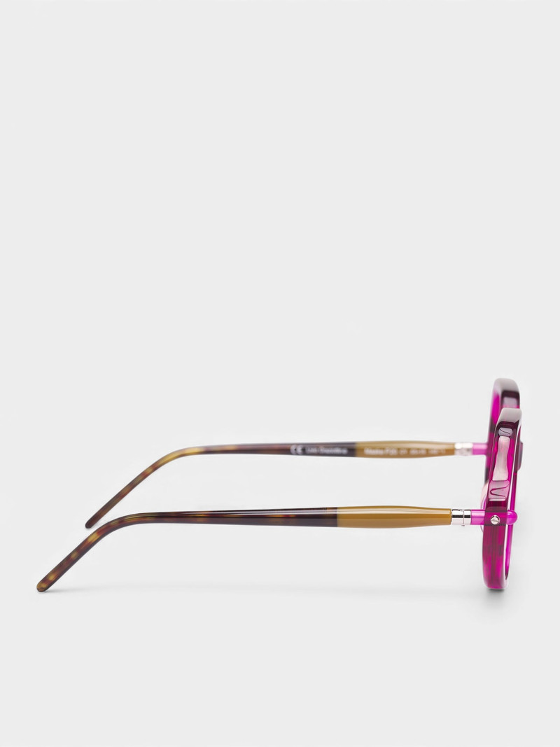 Kuboraum Red Translucent Oversized Geometric Sunglasses outlook