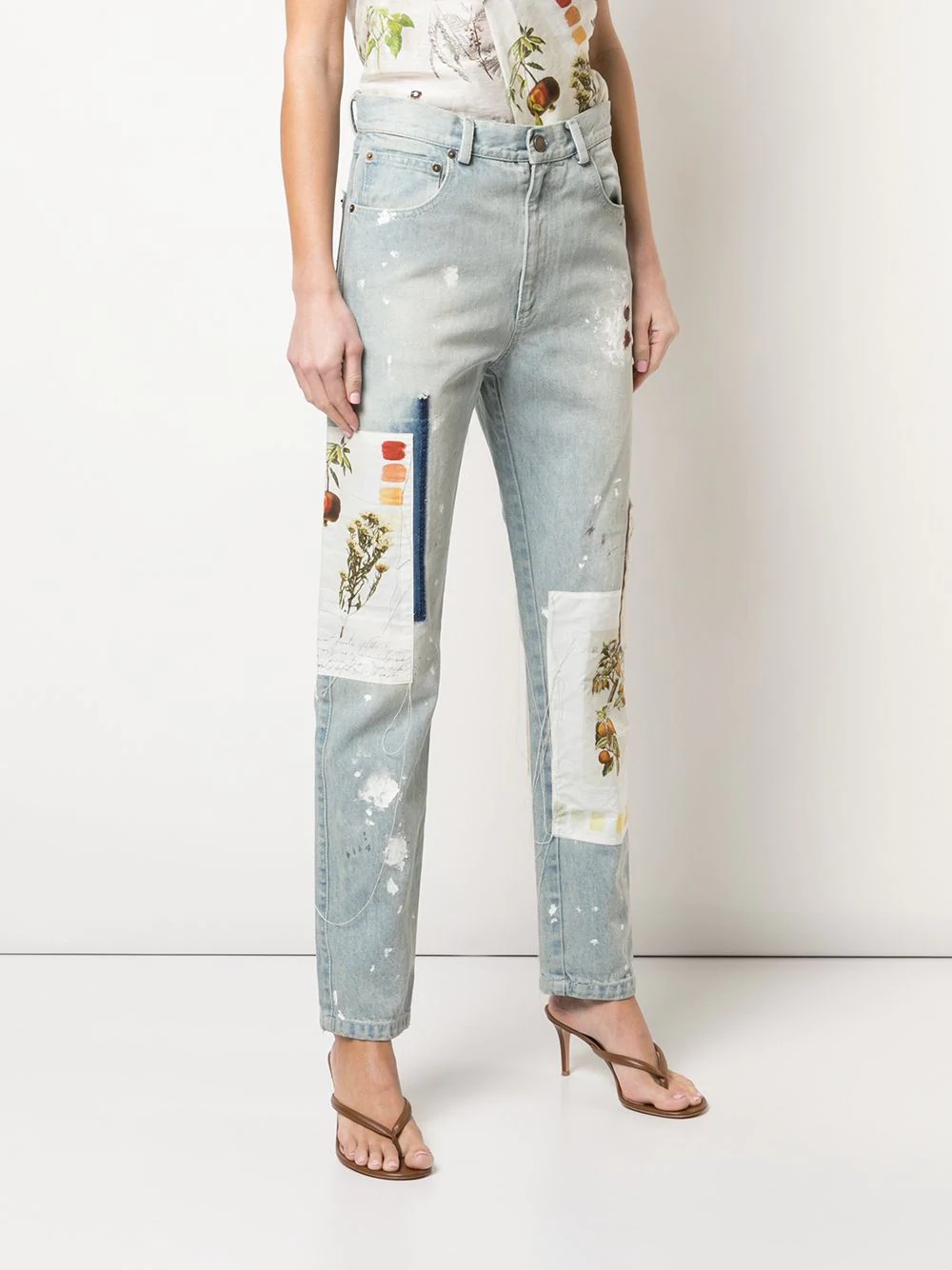 Batnical patchwork straight-leg jeans - 3