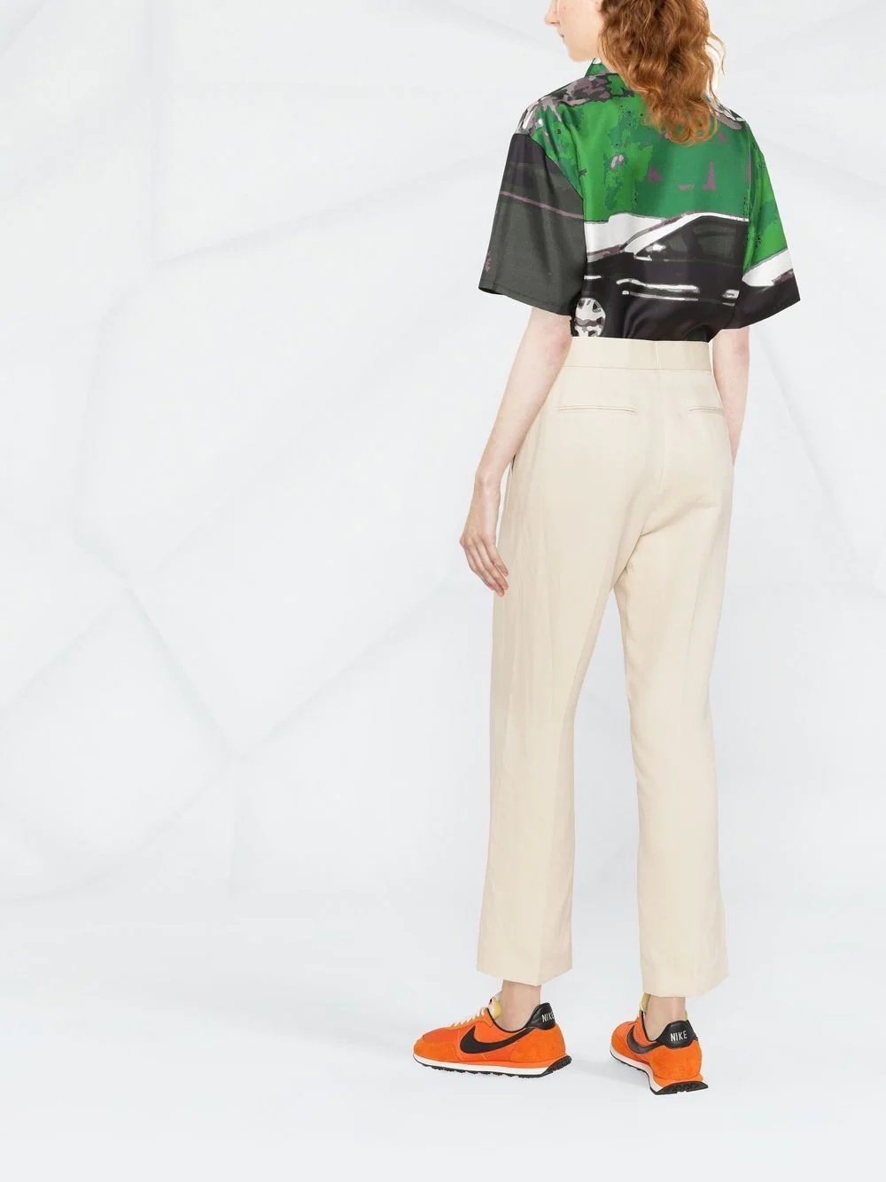 cropped straight-leg trousers - 3