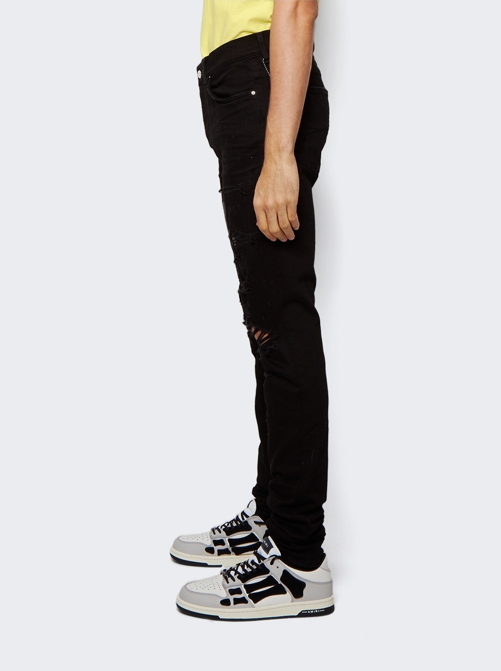 Leather Core Logo Jeans Black - 4