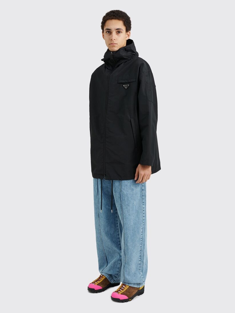 Prada PRADA TECHNICAL POPLIN RAIN COAT BLACK | tresbien Prada PRADA TECHNICAL POPLIN RAIN COAT BLACK | tresbien