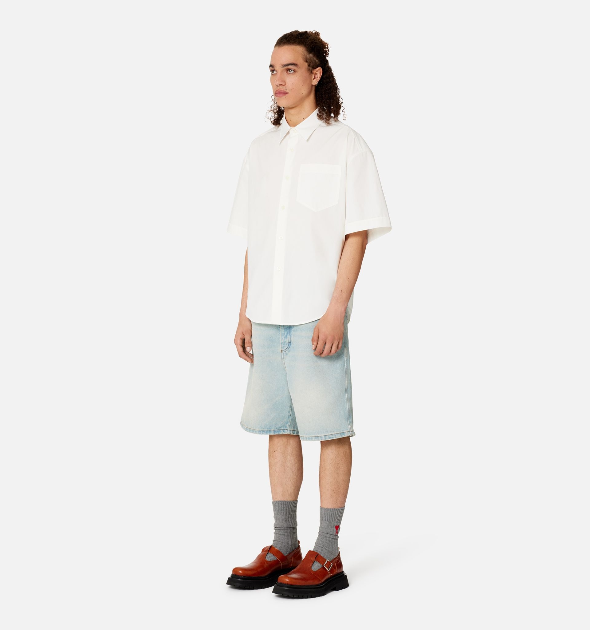Short Sleeves Boxy Fit Shirt - 3