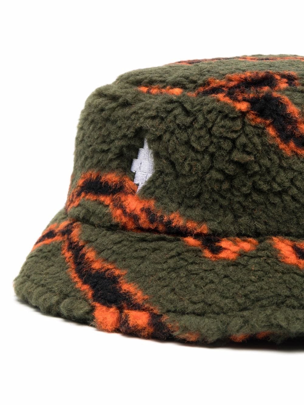 abstract-pattern shearling bucket hat - 2