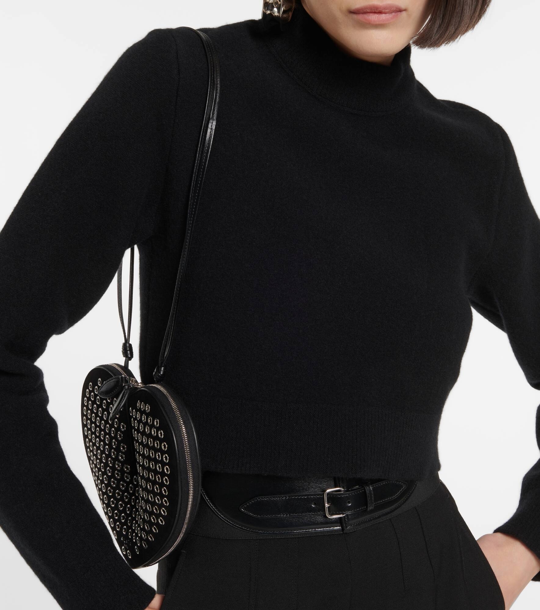 Cropped virgin wool turtleneck sweater - 4