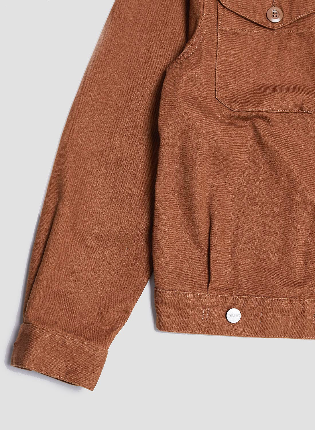 Short Jacket Heavy Cotton in Brown - 8