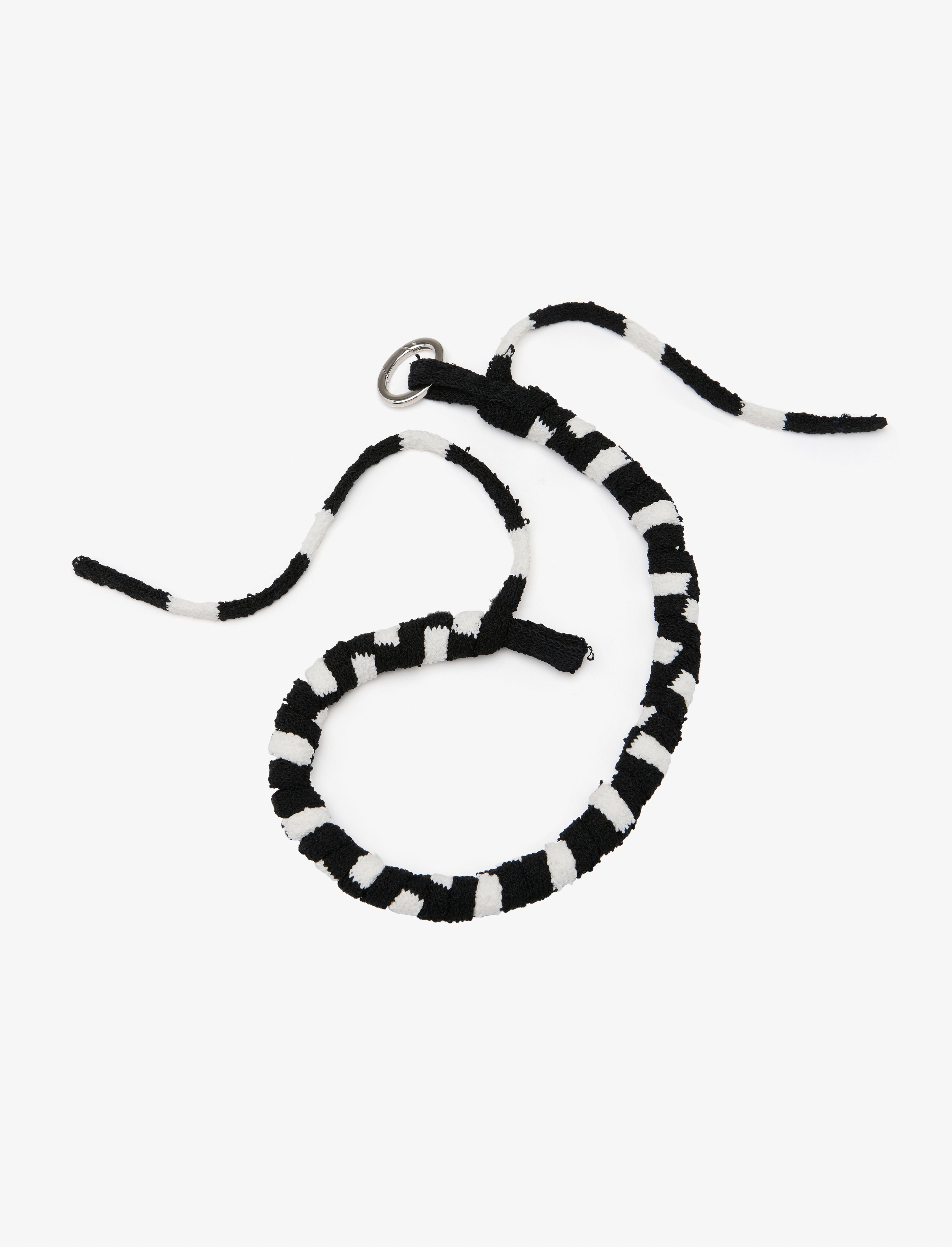 Striped Knit Rolo Necklace - 3