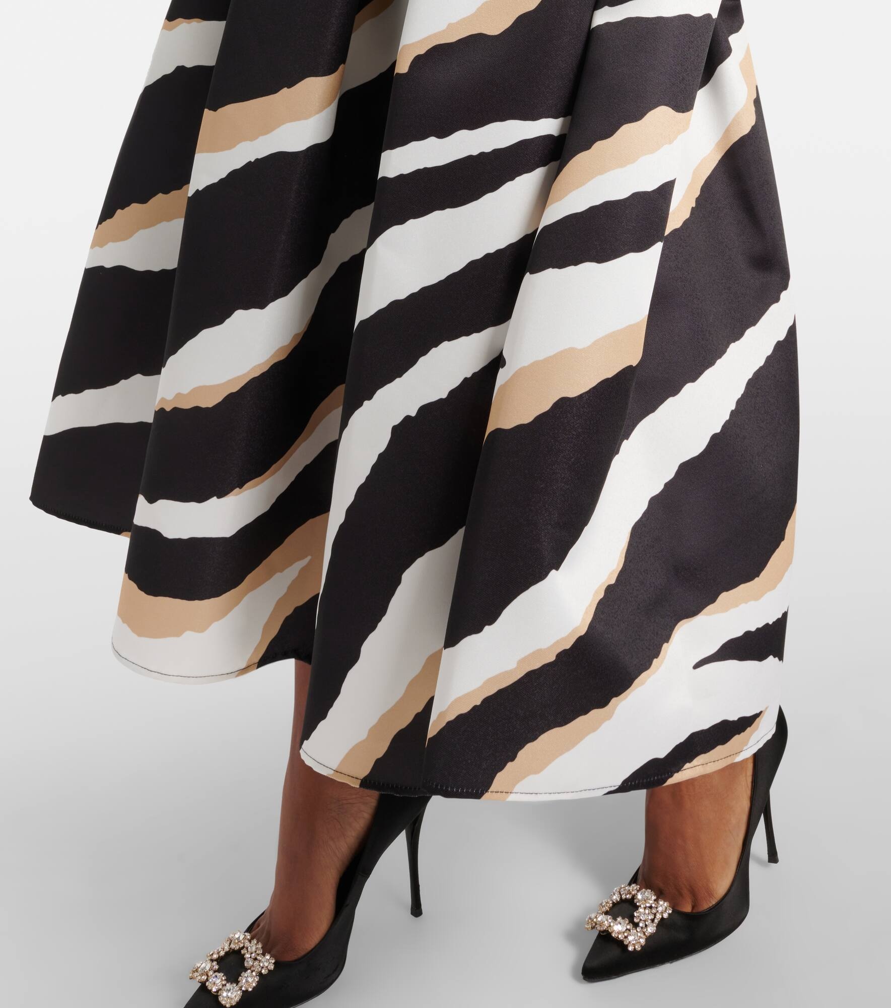Printed silk-blend midi dress - 5