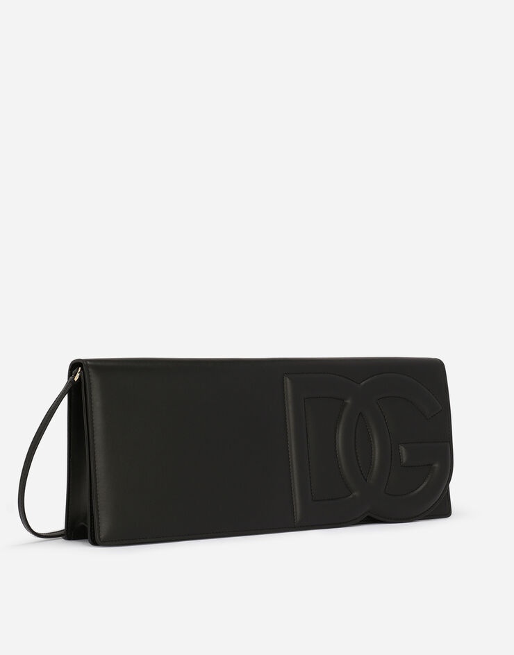 Calfskin baguette bag with logo - 3