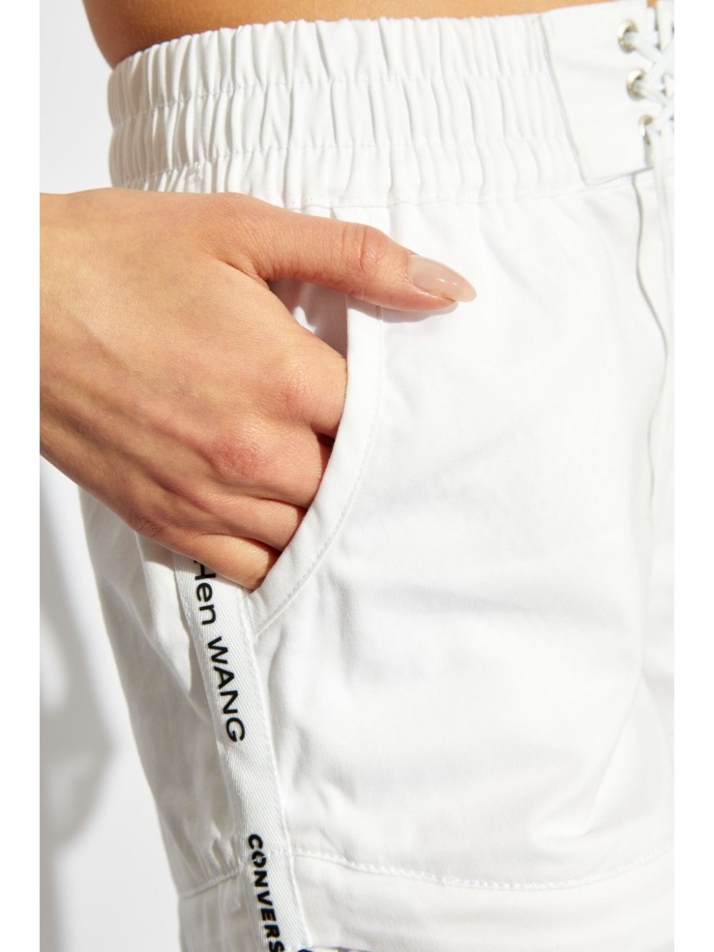 x Feng Chen Wang flocked-logo cargo trousers - 5