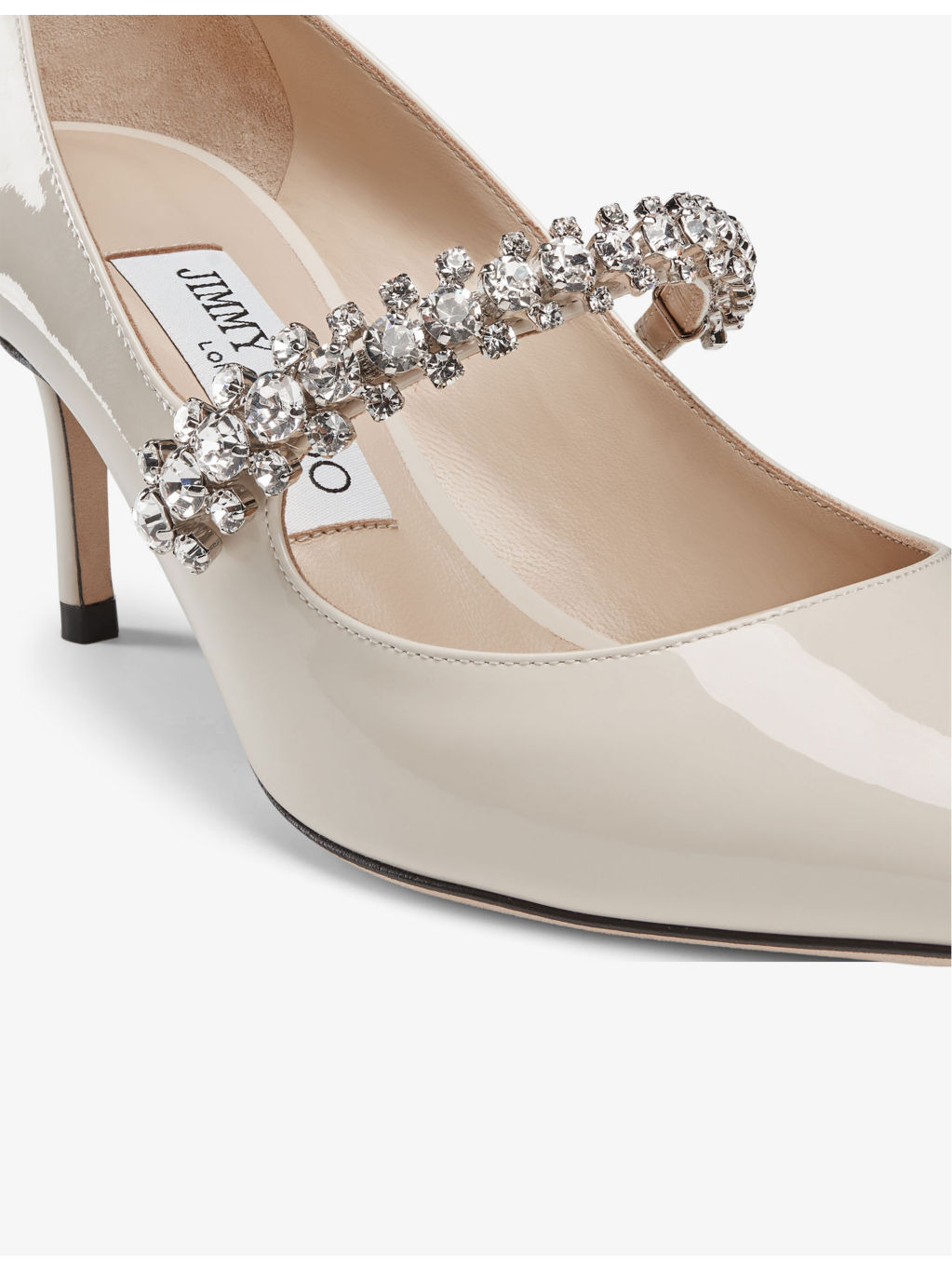 Bing 100 crystal-embellished patent-leather heeled mules - 6